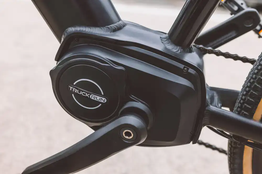 Close up of a premium electric bike motor