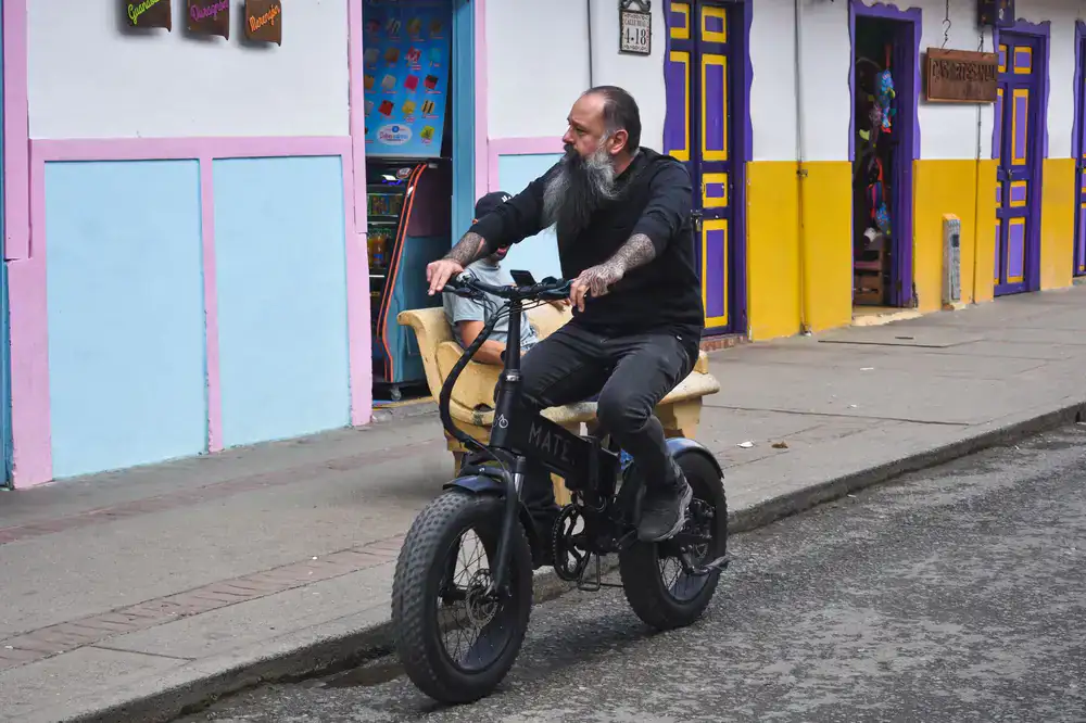 Rider enjoying a smooth ride on a modern electric bike