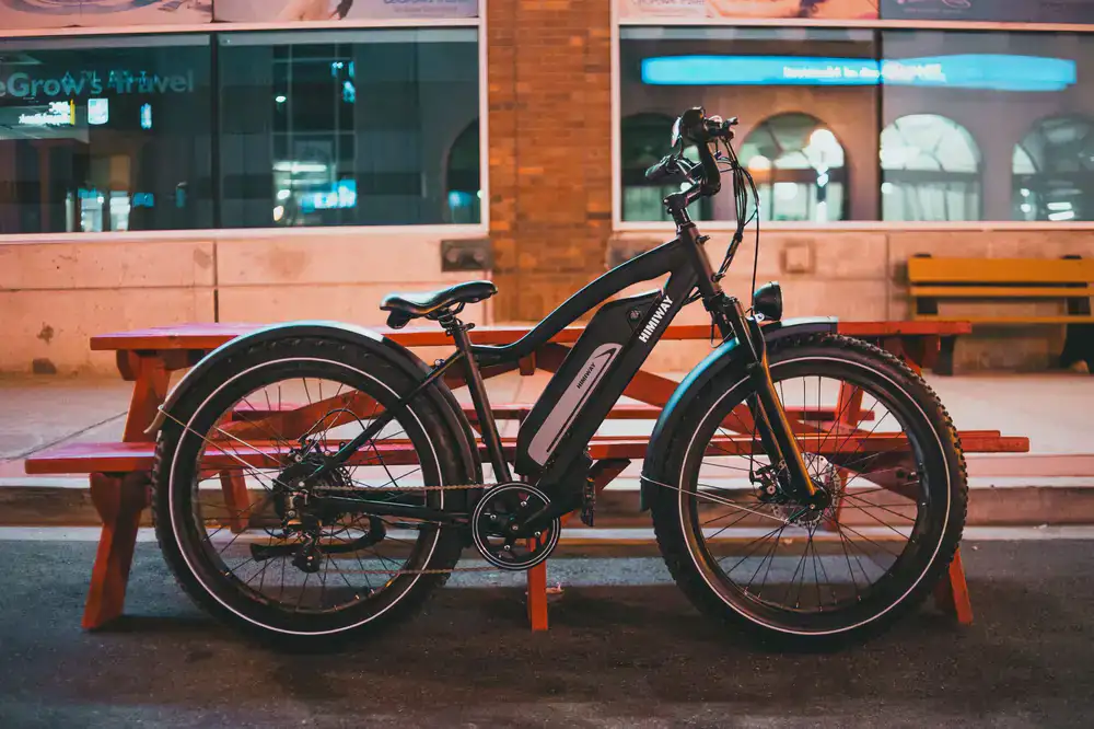Sleek electric bicycle standing indoors